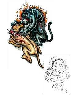 Mountain Lion Tattoo Animal tattoo | HGF-00135