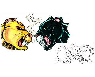 Mountain Lion Tattoo Animal tattoo | HGF-00138