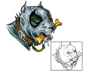 Picture of Jinx Pit Bull Tattoo