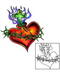 Sacred Heart Tattoo Religious & Spiritual tattoo | HGF-00264