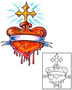 Sacred Heart Tattoo Religious & Spiritual tattoo | HGF-00265