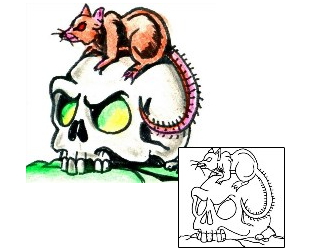 Rat Tattoo Horror tattoo | HGF-00291
