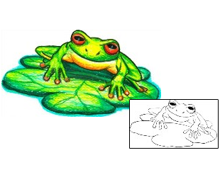 Frog Tattoo Reptiles & Amphibians tattoo | HGF-00371