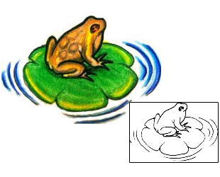 Frog Tattoo Reptiles & Amphibians tattoo | HGF-00386