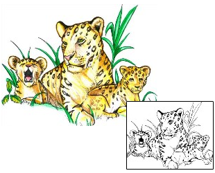Baby Animal Tattoo Leopard Family Tattoo