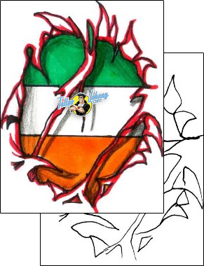 Flag Tattoo ethnic-irish-tattoos-hector-guma-hgf-00574