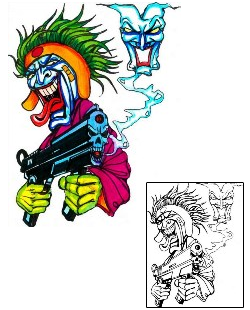Joker - Jester Tattoo Horror tattoo | HGF-00608