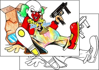 Evil Tattoo clown-tattoos-hector-guma-hgf-00620