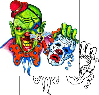 Evil Tattoo clown-tattoos-hector-guma-hgf-00639