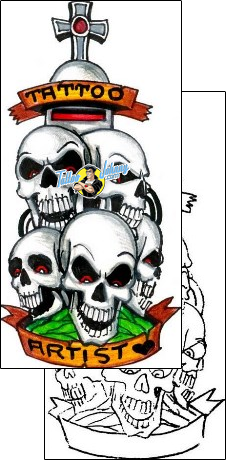 Evil Tattoo skull-tattoos-hector-guma-hgf-00647