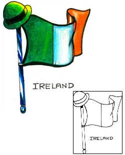 Flag Tattoo Ireland Flag Tattoo