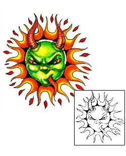 Devil - Demon Tattoo Astronomy tattoo | HGF-00831