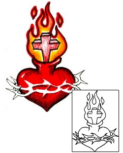Sacred Heart Tattoo Religious & Spiritual tattoo | HGF-00915