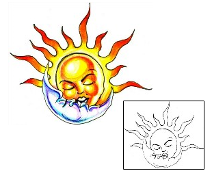 Sun Tattoo Astronomy tattoo | HGF-00922