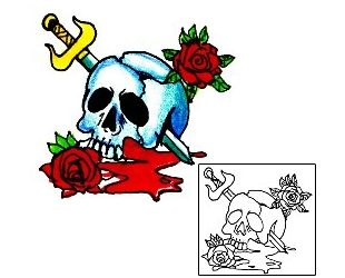 Dagger Tattoo Plant Life tattoo | HGF-00933