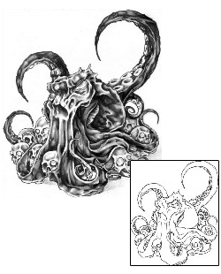 Squid Tattoo Horror tattoo | HIF-00040