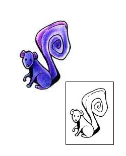 Picture of Purple Paula Squirrel Tattoo