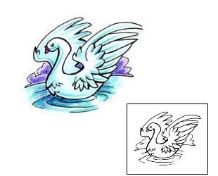 Swan Tattoo HSF-00212