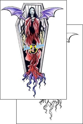 Coffin Tattoo fantasy-tattoos-harley-sparks-hsf-00231