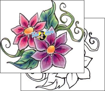 Flower Tattoo plant-life-flowers-tattoos-harley-sparks-hsf-00281