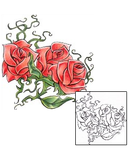Rose Tattoo Plant Life tattoo | HSF-00291