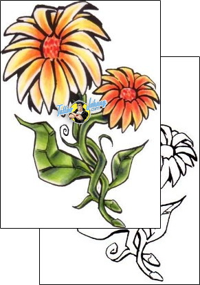 Flower Tattoo plant-life-flowers-tattoos-harley-sparks-hsf-00308