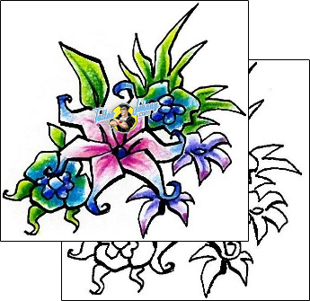 Flower Tattoo plant-life-flowers-tattoos-harley-sparks-hsf-00331