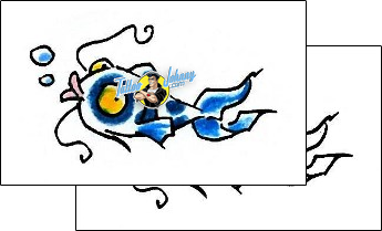 Fish Tattoo tattoo-styles-cartoon-tattoos-harley-sparks-hsf-00454