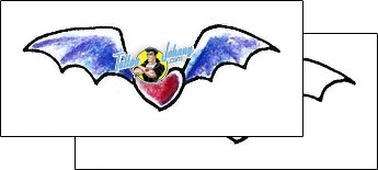 Bat Tattoo for-women-heart-tattoos-harley-sparks-hsf-00507