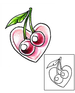 Cherry Tattoo Specific Body Parts tattoo | HSF-00512