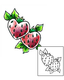 Strawberry Tattoo For Women tattoo | HSF-00528