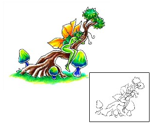 Tree Tattoo Sleeping Fairy Tattoo