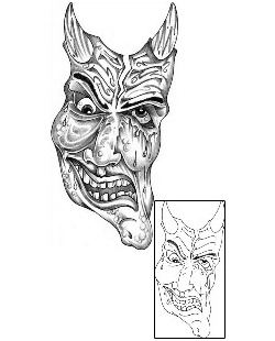 Devil - Demon Tattoo Horror tattoo | HVF-00064