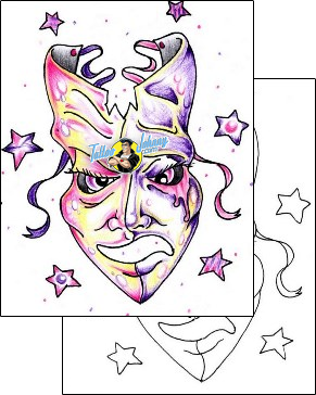 Mask Tattoo comedy-tragedy-mask-tat-2-by-jessie-hvf-00103