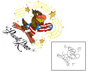 Patriotic Tattoo Animal tattoo | HVF-00106