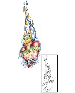 Sacred Heart Tattoo Religious & Spiritual tattoo | HVF-00118