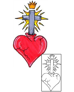 Sacred Heart Tattoo Religious & Spiritual tattoo | HVF-00156