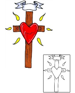 Sacred Heart Tattoo Religious & Spiritual tattoo | HVF-00175