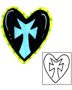 Sacred Heart Tattoo Religious & Spiritual tattoo | HVF-00176