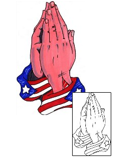 Flag Tattoo Puerto Rico Praying Hands