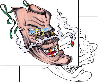 Comedy Tragedy Mask Tattoo comedy-tragedy-mask-tat-2-by-jessie-hvf-00295