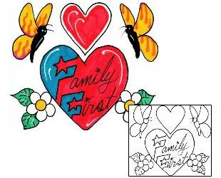 Butterfly Tattoo Family First Heart Tattoo