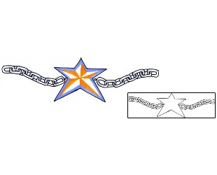 Star Tattoo Specific Body Parts tattoo | HVF-00502