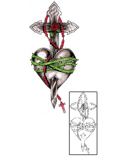 Sacred Heart Tattoo Religious & Spiritual tattoo | HVF-00707