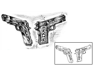 Gun Tattoo HVF-00722