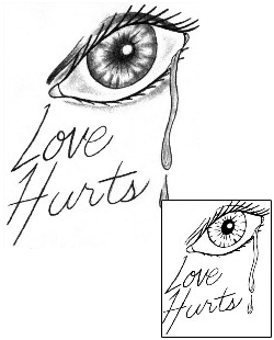 Picture of Love Hurts Eye Tattoo