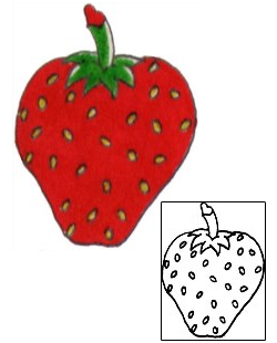 Strawberry Tattoo For Women tattoo | IAF-00027