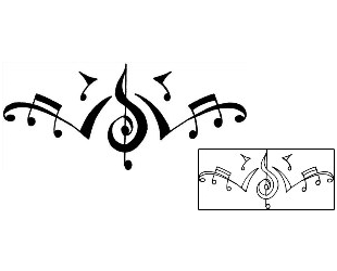 Music Tattoo Specific Body Parts tattoo | ICF-00036