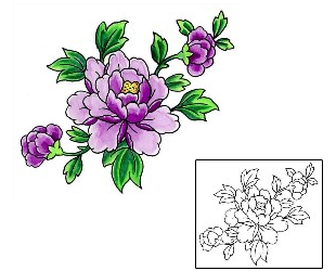 Peony Tattoo Plant Life tattoo | IMF-00005