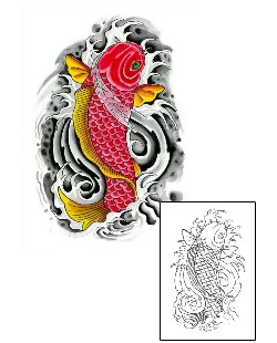 Asian Tattoo Marine Life tattoo | IMF-00021